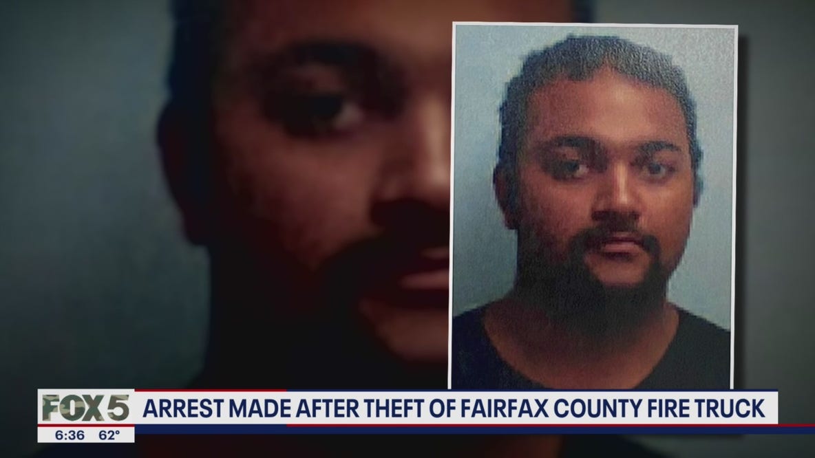 Arrest made after theft of Fairfax County fire truck